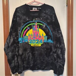 2024 Tie-Dyed Walt Disney World Neon Icon Sweatshirt